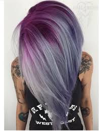 Ombre Balayage Hairstyles With Straight Hair Hot Pink Amethyst Purple And Silver Hair Color Pastel Pastel Purple Hair Hair Styles
