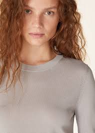 Neo Piuma Crewneck Cashmere Azure Gray/Denim Blue