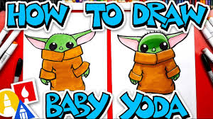I have broken this drawing tutorial down into more than 30 steps to make it as easy as possible for you. How To Draw Baby Yoda From The Mandalorian Youtube