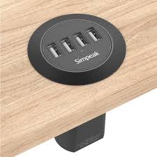 Maybe you would like to learn more about one of these? Amazon Com Simpeak 30w 4 Port Usb Desk Charger Desktop Charging Station Mounts On The 2 0 2 4 Grommet Hole With Power Cable Match 2pcs Grommet C51 Black