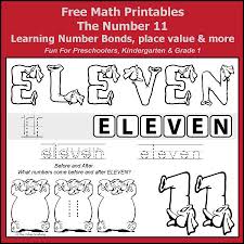 Math, language arts and other activities, including letters and the alphabet, handwriting, numbers, counting use these free worksheets to learn letters, sounds, words, reading, writing, numbers, colors, shapes and other preschool and kindergarten skills. Number Bonds To 11 Free Math Worksheets
