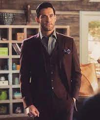 Lucifer Morningstar Maroon Suit Tom Ellis Lucifer Maroon Suit