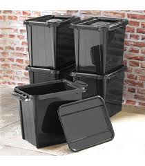 Conçus en plastiques, les caisses de rangement plastiques à bec sont solides et légères, résistantes à l'eau, aux graisses, aux pliures et aux variations de température. Boite De Rangement En Plastique Recycle 53 L Lot De 5