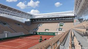 The red colour comes from red. Dominique Perrault S Roof Over Suzanne Lenglen Tennis Court At Stade Roland Garros In Paris Floornature