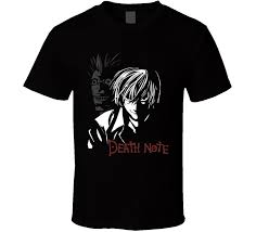 Kira Light Yagami Shinigami Ryuuk Death Note Anime Manga T Shirt