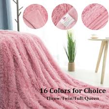 These blankets are perfect to use at home as a sofa throw or lap blanket or to spruce up a student dorm room. Decorative Long Shaggy Faux Fur Blanket Soft Fuzzy Microfiber Fur Blanket For Bed Full Size 70 X 78 Dark Camel Walmart Com Walmart Com