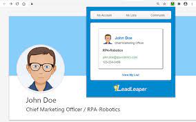 Find the emails of your contacts with just their name and company. Email Finder Leadleaper