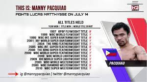 Manny pacquiao prepares for fight with muscle building, strength and endurance workout. All Manny Pacquiao S 8 World Title Victories In Order This Is Pacman Youtube