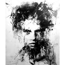 Black And White Acrylic Painting Portrait Original Acrylic Painting Black And White Art Girl Figure Acrylic Art Modern Home De In 2020 Black And White Artist Black Canvas Paintings Black And White Painting