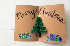 3 d christmas tree pop up card. Diy Pop Up Christmas Cards 2 Ways Tree Card Snowman Card