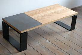 plaque de laiton recyclee et chene table basse table basse bois table basse table basse bois metal