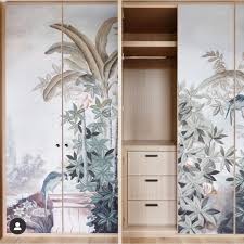 Ananbo C On Instagram Merci Mwaiarchitects Papier Peint Panoramique Le Jardin Aux Oiseaux A In 2020 Hampstead House Bespoke Interiors Dressing Room Closet