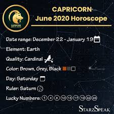 Capricorn June Horoscope In 2020 Horoscope Today Horoscope Love Horoscope