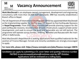 For example, if a job ad says something . Mott Macdonald Job Vacancy Announcement Collegenp