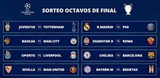 Apuesta en los octavos de final de la champions league con el bono de bienvenida de marathonbet. Asi Quedan Los Emparejamientos De Octavos De Final De La Champions