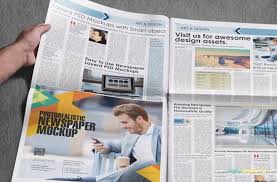 Dazzling psd mockup of free half folded newspaper. 13 Professional Newspaper Psd Mockups Zippypixels Newspaper Design Layout Mockup Psd Ad Design