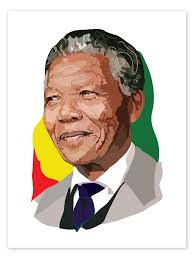 Nelson Mandella print by Anna McKay