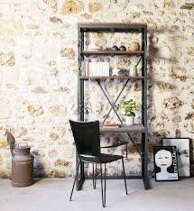 Responsable étagère murale ronde bois recyclé et métal style industriel. Bibliotheque Industrielle 30 Etageres En Metal Et Bois