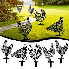 Farm chicken figurine, concrete chicken statue, farmhouse ornaments, garden statue, outdoor statue, chicken decor, chicken lover. Garden Decoration Outdoor Perfect And Unique Garden Backyard Lawn Stakes Metal Hen Yard Home Decor Gift For Garden Dlya Doma Figurines Miniatures Aliexpress
