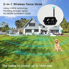 An invisible electric dog fence keeps pets safe and allows them to play in the yard while maintaining the beauty of a home's open landscaping. Amazon Com Nacrl Wireless Dog Fence Pet Containment System Up To 1640 Feet Control Range Waterproof Adjustable Rechargeable 2 In 1 Set Outdoor Electric Fence For Dogs Nacrl Pet Supplies
