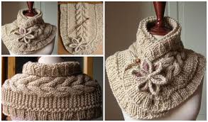 Patterns preceded by an plus sign (+) require free registration (to that particular pattern site, not to for matching hat and scarf sets, please see winter wear. Cable Knit Scarf Neck Warmer With Flower Free Pattern
