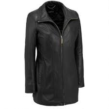 Ellen Tracy A Line Leather Jacket Mid Length Leather Jacket Jackets Outerwear Jackets
