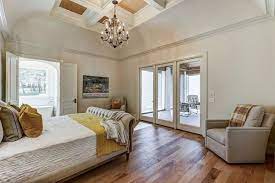 French doors really are a set of doors which are inlaid with glass and open through the center. Hinged Patio Door Brings The Outdoors In For Dreamy Bedroom Pella