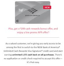 Aug 04, 2021 · rewards: Bofa Unlimited Cash Rewards Card 200 Bonus And Up To 2 62 Cash Back On All Purchases Miles To Memories