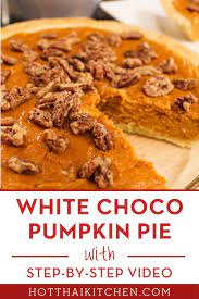 White Chocolate Pumpkin Pie Recipe Video Tutorial Recipe Pumpkin Recipes Easy Recipes Asian Dessert Recipe
