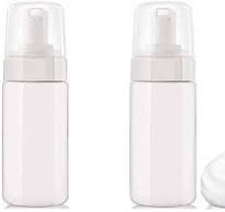2Pcs 4 Ounce Plastic Foamer Pump Dispenser Foaming Mousse Bottles Empty Storage Container for Cosmetic Facial Cleanser Liquid Skin Care Products Hand