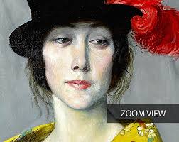 William Strang Painting, Vintage Female Portrait by William Strang Art  Print, Home Decor, Printed Wall Art