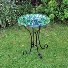 Since 1980 · official site · home & garden Glass Peacock Bird Bath Free Uk Delivery