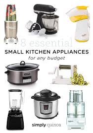 8 Essential Small Kitchen Appliances For Any Budget Simply Quinoa Small Kitchen Appliances Kitchen Appliances Cooking Appliances