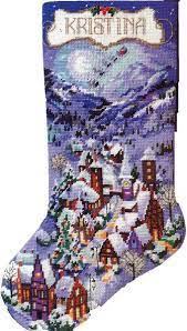 Most kits include the pattern, floss, the aida cloth, personalization instructions, a needle, trims and sometimes the backing cloth. Kooler Design Studio Christmas Village Stocking Cross Stitch Pattern 123stitch