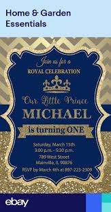 Prince Royal King Blue Gold First Birthday One Birthday Party Invitation Royal Birthday Party Prince Baby Shower Invitations Prince Birthday Invitations