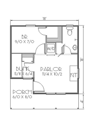 Cottage Style House Plan 2 Beds 1 Baths 300 Sq Ft Plan 423 45 Guest House Plans Tiny House Plans Studio Floor Plans