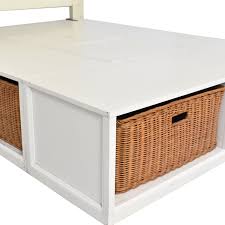 Our furniture, home decor and accessories collections feature queen size wicker white headboard in quality materials and classic styles. 57 Off Pottery Barn Pottery Barn Addison Headboard And Stratton Storage Platform Bed With Baskets Beds