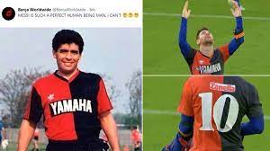 Check spelling or type a new query. Lionel Messi Tribute To Diego Maradona Barcelona Star Celebrates In Iconic Newell S Old Boys Shirt Zee5 News