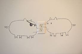 Snoutlet Wall Drawing Creative Art Funny Commercial Ads