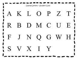 Letter recognition has also been studied by using a visual search task. Capital Letter Recognition Test Student Card By Kristal Tpt