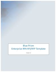 Enterprise Rpa Request For Information Request For Proposal Template Process Excellence Network