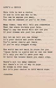 Life Is A Choice Poem Poems Life Math