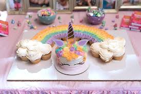 Rainbow Unicorn Birthday Dessert Table Unicorn Birthday Party Cake Dessert Table Birthday Rainbow Unicorn Birthday