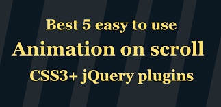 Things like duration/delay/easing are set independently of the animation. Animate On Scroll Best 5 Css3 Jquery Scroll Libraries