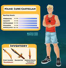 Now Presenting Annabeth S Video Game Character Sheet Designing Her Official Outfit Was So Percy Jackson Characters Percy Jackson Books Percy Jackson Memes