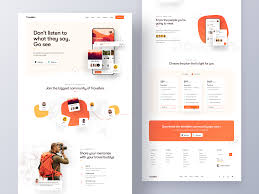 Travel Community App Landing Page In 2020 App Landing Page Landing Page Web Design
