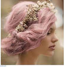 The Psychology Of Why We Love Pastel Pink Hair Upstyle Wedding Hair Wedding Hair Inspiration Pink Hair