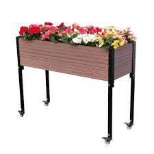You may even come across larger planters with a grated drainage hole underneath. Willow Plant Pot Tall Trough Planter Garden Home Grow Table Stand Raised Bed Baskets Pots Window Boxes Garden Patio Plastpath Com Br