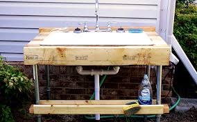 easy to build outdoor garden sink