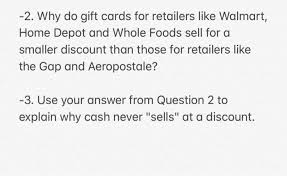 Gift a virtual visa or mastercard gift card instead! 2 Why Do Gift Cards For Retailers Like Walmart Home Chegg Com